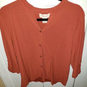 Diana Belle Button Down Blouse Top Large